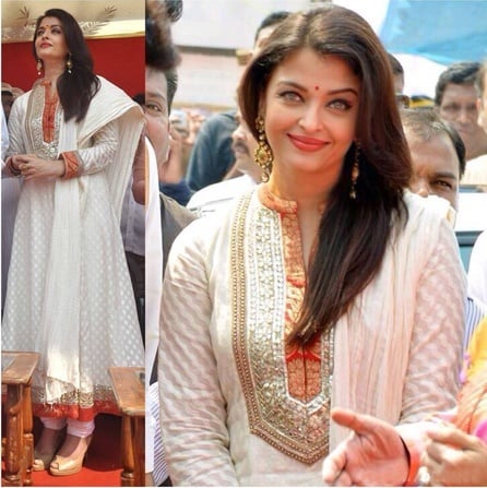 Aishwarya Rai Bacchan Dressing up by Anita Dongre