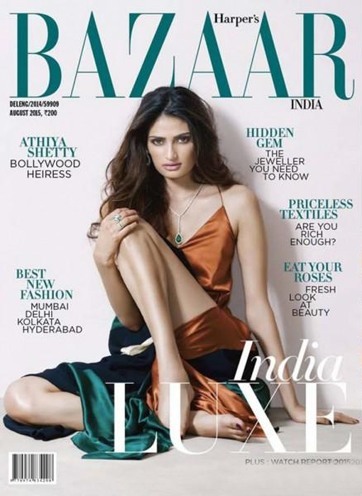 Athiya Shetty Hot on Harper's Bazaar India Magazine Cover