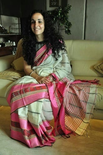 Cotton Bengal Tangail saree for durga puja