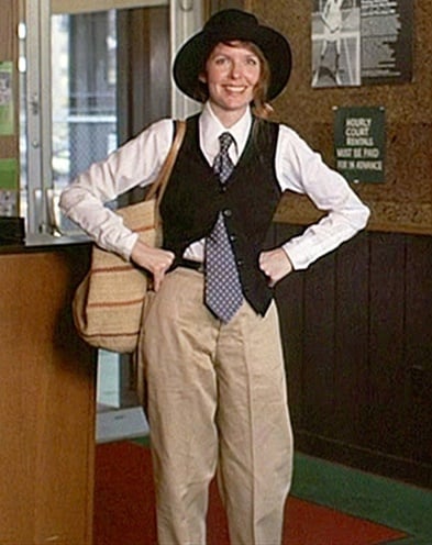 Diane Keaton baggy trousers