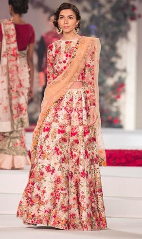 Floral print lehenga