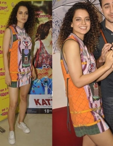 Kangana Ranaut orange dress by Adidas