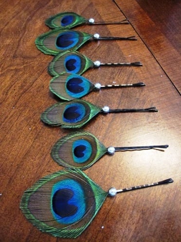 Peacock Bobby Pins