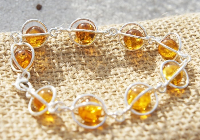 Amber bracelet for health