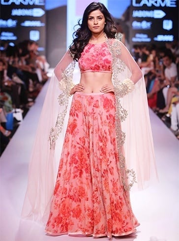 Anushree floral lehenga