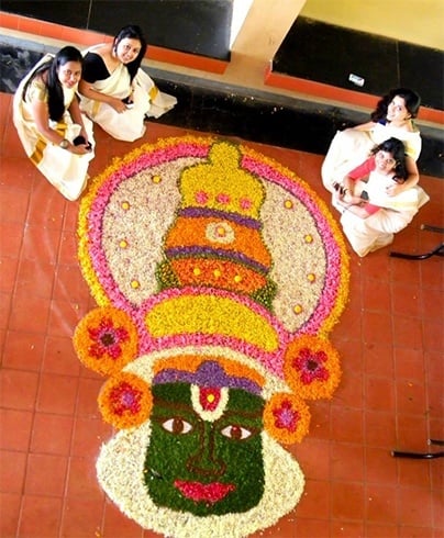 Beautiful onam pookalam