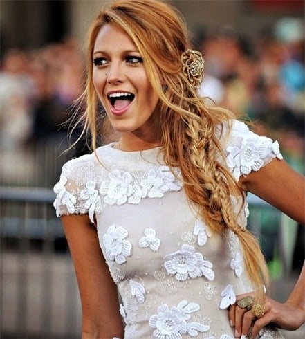 Blake Lively Half-Braid Hairstyles 