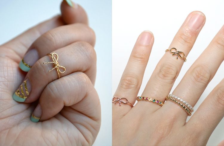Bow knuckle ring