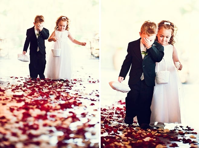 Cute ring-bearer or flower girls