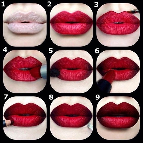 Dark lipstick shades tutorial