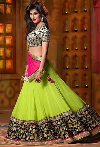 Designer floral lehengas for wedding