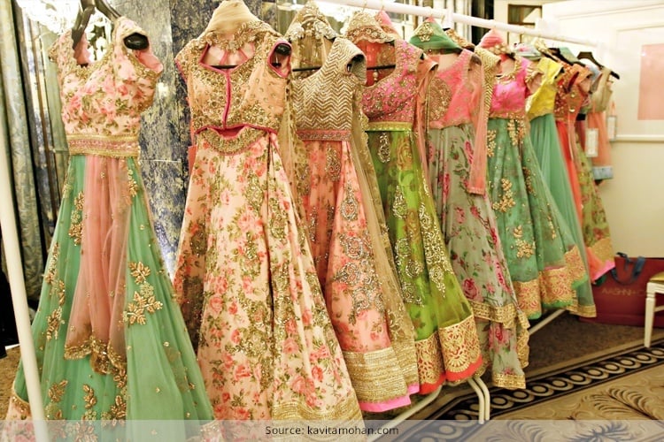 Designer Floral Lehengas For Weddings