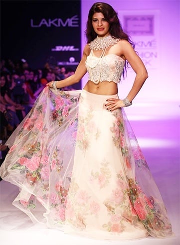 Embroidered lehenga saree