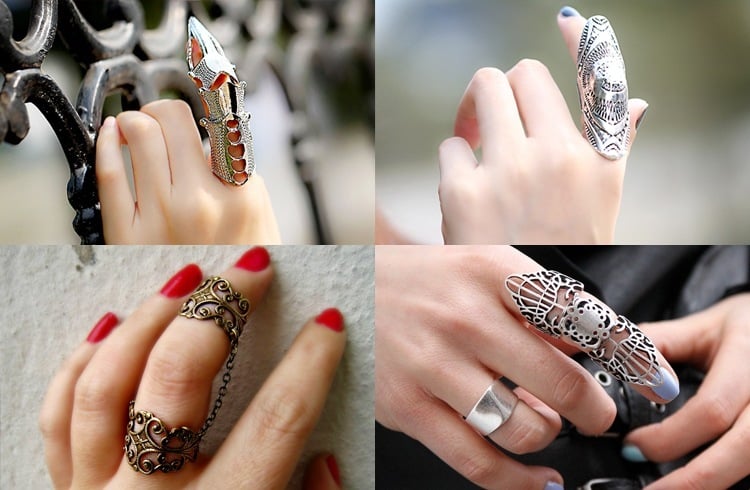 Full finger armor rings