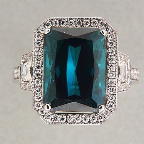 Green blue genuine 7.53ct