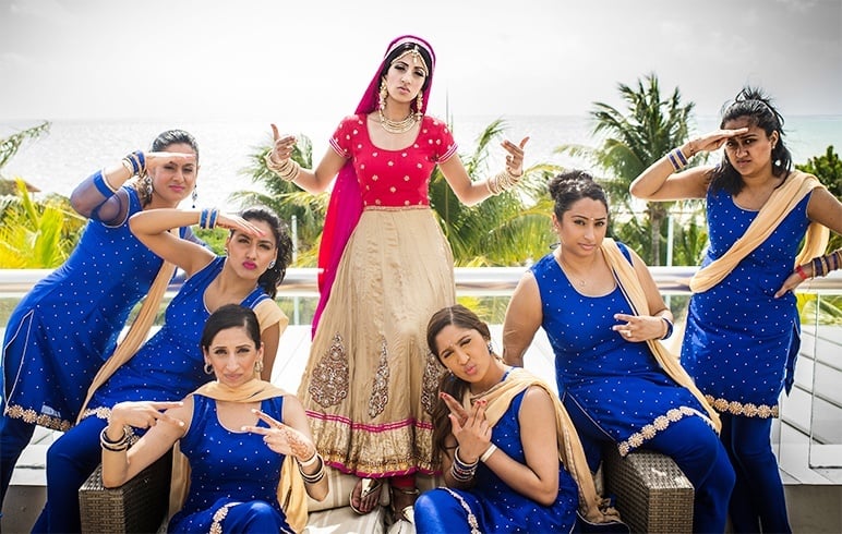 Hindu Bride and Bridesmaids