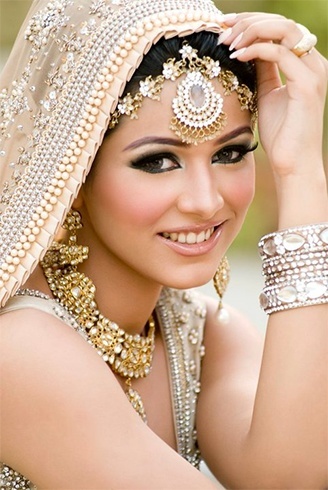 Indian bride smile