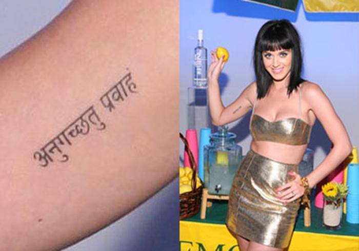 Katy Perry indian tattoos