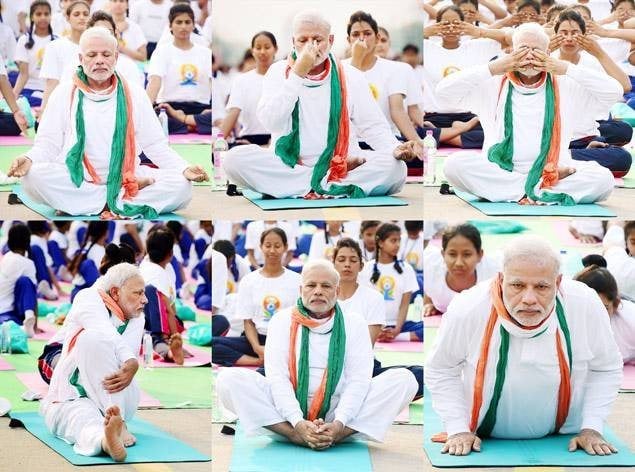 Modi in Indian tri colour Scarf