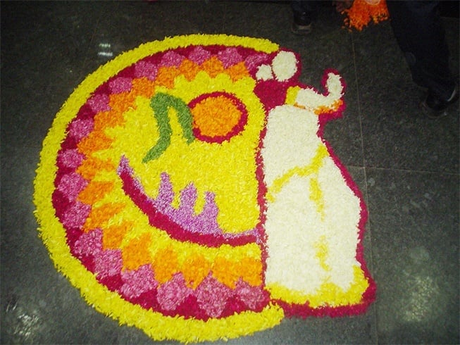 Onam festival rangoli