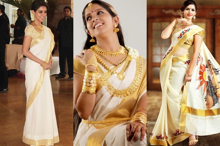 Different Ways To Wear Blouse Designs For Kasavu Saree