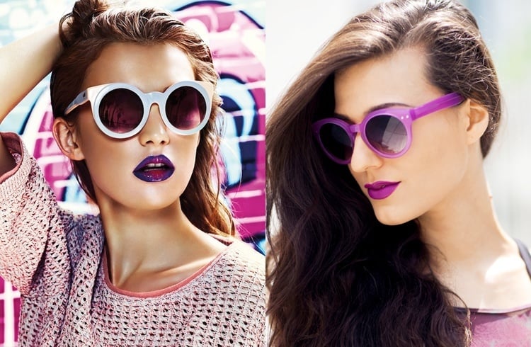 Purple Lipstick and Sunglasses