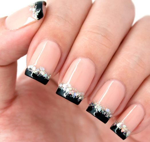 Black French Manicure Designs