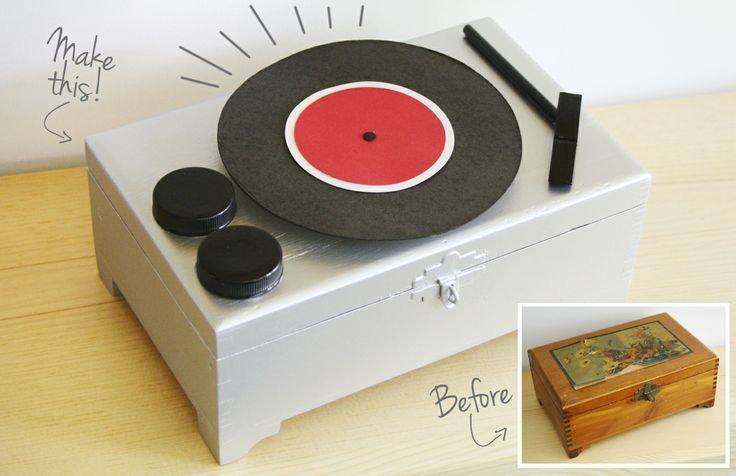 Record Player Jewelry Box