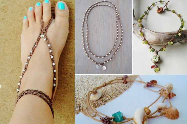 DIY leather anklets