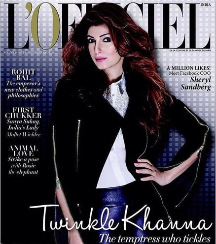 Namrata Soni Fabulous Twinkle Khanna for Lofficie Iindia Cover