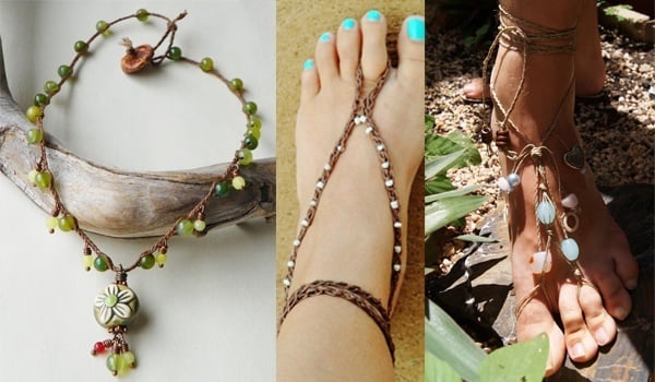 Popular DIY leather anklets