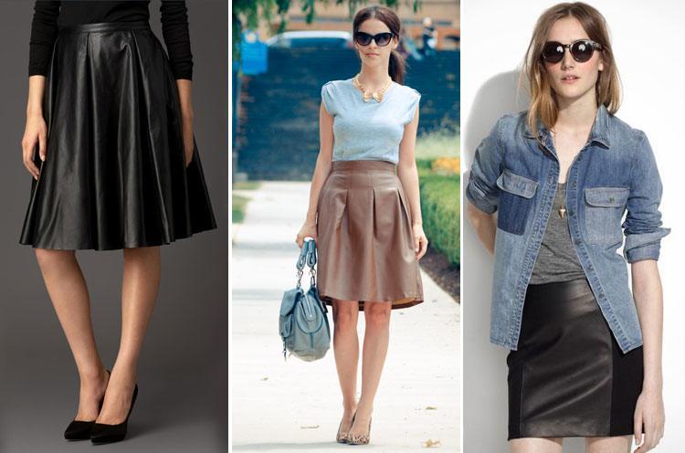 Womens Leather Skirt Fashion