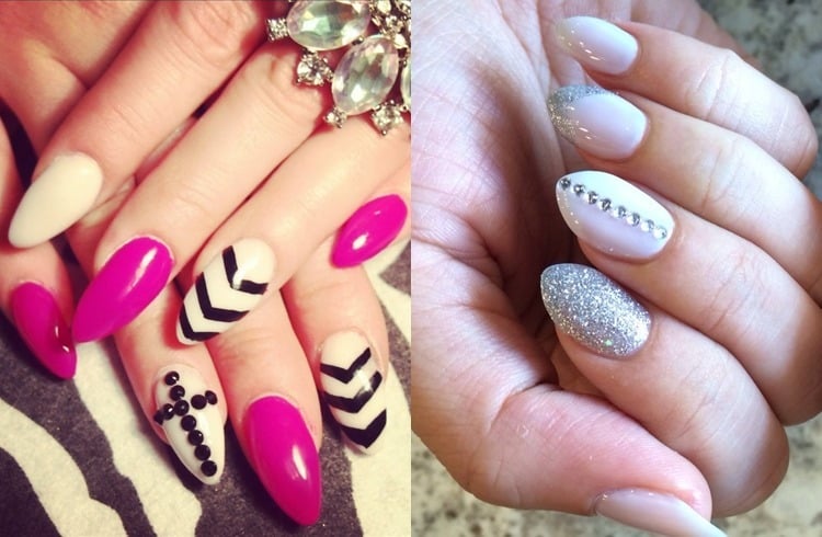 Almond shaped nails designs