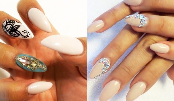 7. "Festive almond shaped nail art" - wide 8