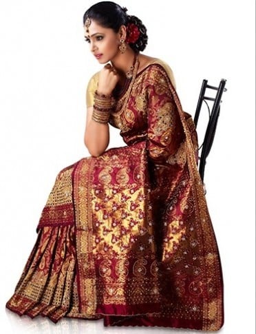 Brocade silk saree