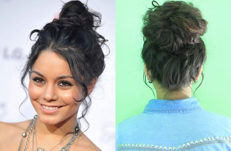 Bun Hairstyle for Frizzy Hair 