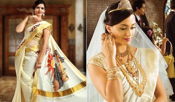 christian wedding sarees collection