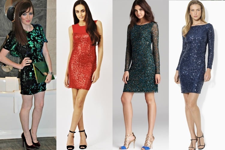 Sleeve Sequin Dress