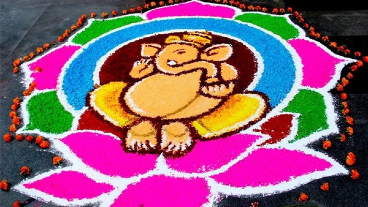 Latest Ganesh Rangoli Designs Ideas And Pictures For 2020,Mini Christmas Embroidery Designs