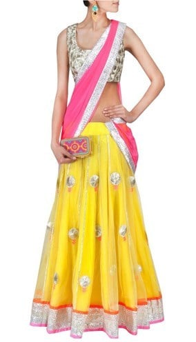 designer half saree collection