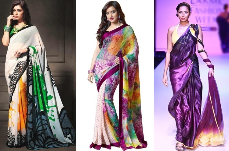 designer printed saree