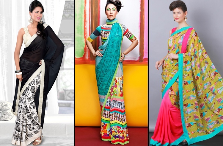 Eclectic Prints saree