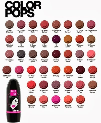 Elle lipsticks