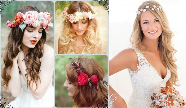 floral wedding crown