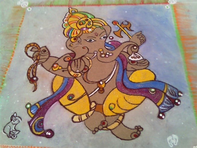 Ganesh rangoli design