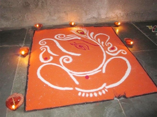 Ganesh rangoli