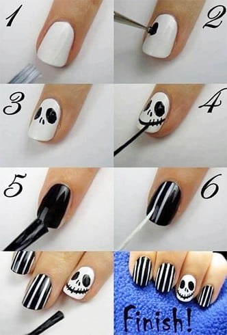 Step by Step Nail Art for Halloween