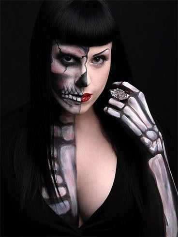 Halloween skeleton makeup