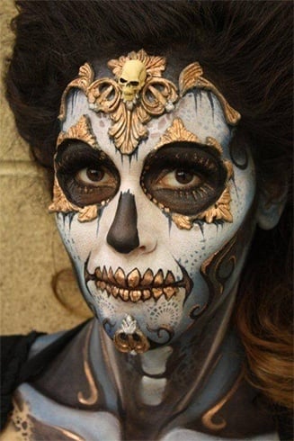 Halloween sugar skull makeup