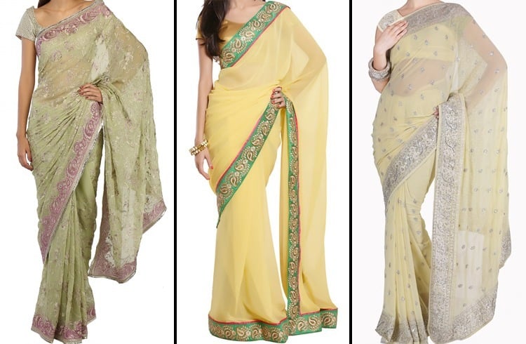 Latest farewell party sarees 